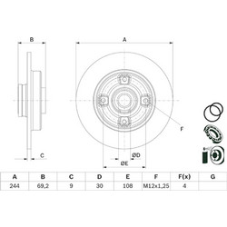 Bosch Δισκόπλακα - 0 986 479 F74