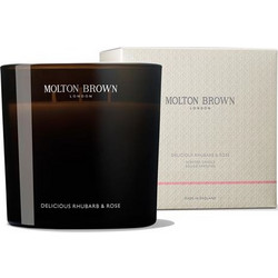 Αρωματικό Κερί Delicious Rhubarb & Rose Luxury 3 Φυτίλια 600gr Molton Brown
