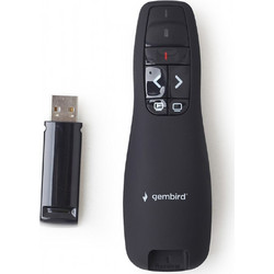 Gembird Wireless Presenter+ WITH Laser Pointer BLACK Presenter με Κόκκινο Laser Pointer