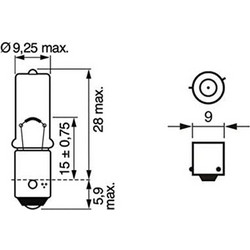 Λάμπα Pure Light H6W BAX9s12V 6W 1τμχ