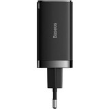 Baseus Φορτιστής Χωρίς Καλώδιο με Θύρα USB-A & 2 Θύρες USB-C 65W Power Delivery & Quick Charge 3.0 Black