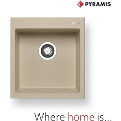 Pyramis Pyragranite Istros Ένθετος Νεροχύτης Γρανίτη Ματ Ivory 46x50cm 070108011