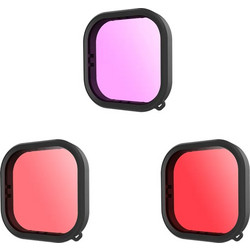 Lens waterproof filter set Telesin for GoPro Hero 9 / Hero 10 / Hero 11 / Hero 12 (GP-FLT-904)