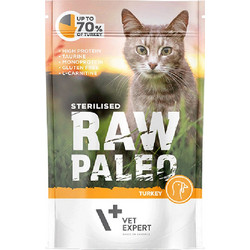 VetExpert Raw Paleo Sterilised Grain Free with Turkey 100gr