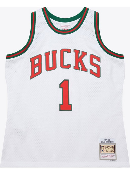 Mitchell & Ness Robertson Milwaukee Bucks Φανέλα Μπάσκετ NBA JY11616-MBUWHIT