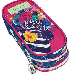 Hallmark Zebra Κασετίνα με 2 Θήκες Ροζ 333-24141