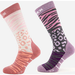 SINNER Κάλτσες Σκι Ladies Animal 2 Pack Μωβ