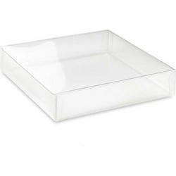 Κουτί Διάφανο Τετράγωνο PET 8x8x3Y cm