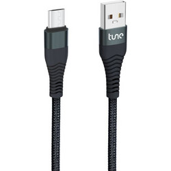 Καλώδιο δεδομένων Tune TechFlex Micro braided cable micro USB σε USB-A 1.5m - Black