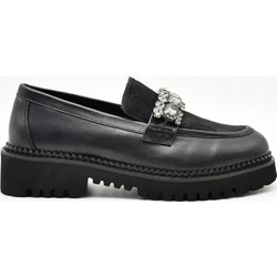 Loafers παπούτσια Γυναικεία LODI A-TUL5727P-C1 σε μαύρο δέρμα και pony
