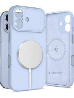 Tech-Protect Silicone MagSafe Back Cover Mist Blue (iPhone 17)