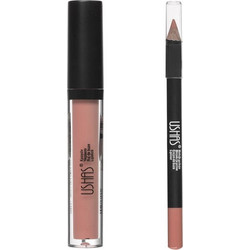 Ushas Cosmetics Lipstick + Lip Pencil Ροζ Nude 3.8ml