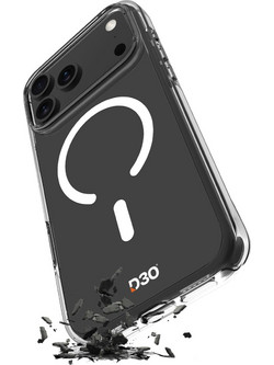 Puro Impact Clear D3O TPU+PC Case Compatible with MagSafe for iPhone 17 Pro Max - Transparent