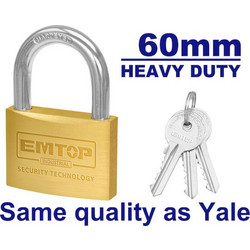 Emtop Ορειχάλκινο Λουκέτο Πέταλο με Κλειδί 60mm EPDKB6021