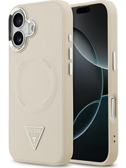 Guess Triangle Logo Magsafe Case For Iphone 17 Beige - (GUHMP17SPSDTSCME)