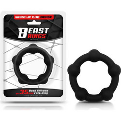 IntoYou Beast Rings Cock Ring Solid Silicone 3.5cm Ελαστικό Δαχτυλίδι Πέους Σιλικόνης 3.5cm Μαύρο