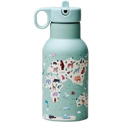 Chic Mic Bioloco Mini Παιδικό Μπουκάλι Θερμός Ανοξείδωτο BPA Free με Καλαμάκι Πράσινο Mint 350ml BSKB104