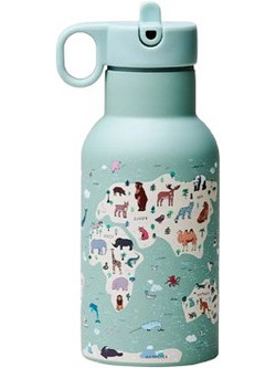Chic Mic Bioloco Mini Παιδικό Μπουκάλι Θερμός Ανοξείδωτο BPA Free με Καλαμάκι Πράσινο Mint 350ml BSKB104