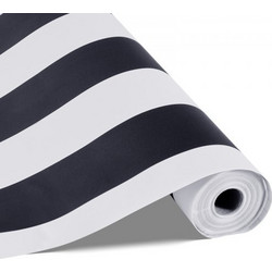 Ταπετσαρία VEVOR Peel and Stick, 45cm x 15m Χαρτί Επαφής Μαύρο Λευκό Μοντέρνο Γεωμετρικό Αδιάβροχο Αυτοκόλλητο, Εύκολο Καθαρισμός Τοίχου Διακοσμητικό Ρολό Βινυλίου για Υπνοδωμάτιο Κουζίνα Γραφείο Μπάν