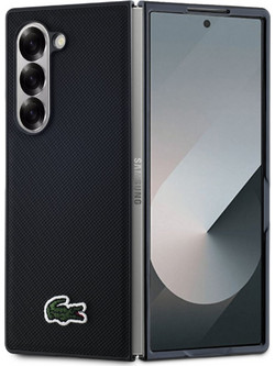 Lacoste Iconic Petit Pique Woven Logo MagSafe Θήκη Black (Samsung Galaxy Z Fold 6)
