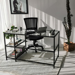 Hanah Home Master Γραφείο 130x60x75cm Black 552NOS1703