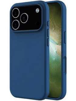 Θήκη Rubber Ενισχυμένης Σιλικόνης για iPhone 17 Pro Σκούρο Μπλέ