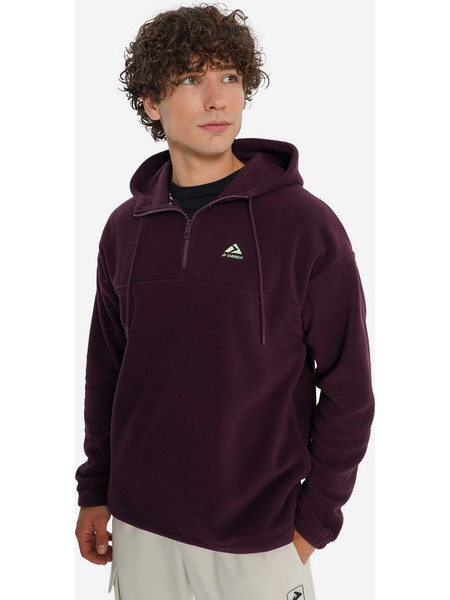 DEMIX Φούτερ M D Discover fleece hoodie RED άνδρες