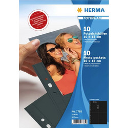 Ζελατίνες φωτογραφιών Α4 10τμχ. Μαυρες 10x15cm. Herma 7785