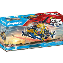 Playmobil Air Stunt Show Ελικόπτερο με Κινηματογραφικό Συνεργείο για 5-12 Ετών 70833