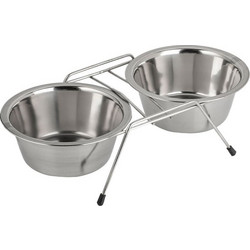 Διπλή Βάση με Inox Μπολ - 800ml