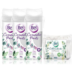Bel Face & Body Cosmetic Pads + Cotton Buds επωφελής συσκευασία