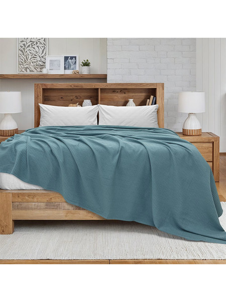 Κουβέρτα King Size (240x260) Πικέ Cocoon Πετρόλ
