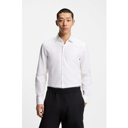 Hugo Ανδρικό Πουκάμισο Βαμβακερό Μακρυμάνικο Slim Fit Λευκό 50555295-100