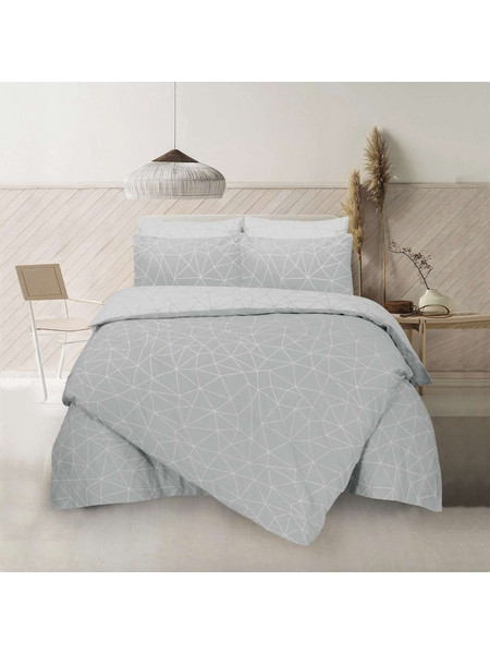 Σετ Παπλωματοθήκη Μονή Mila Grey 2Τμχ 160X240 Espree