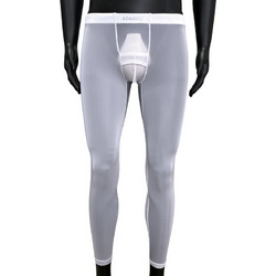 Men's Ultra-thin Transparent Breathable Sexy Leggings White