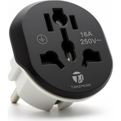 Αντάπτορας Πρίζας Universal Takemore A-10004 250V 16A (EU Plug) με Υποδοχή EU/UK/US/AU/CN