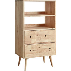 Ραφιέρα με συρτάρια Nextdeco Natural μασίφ ξύλο Υ115x60x40εκ