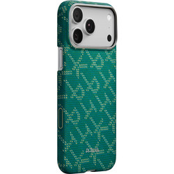 Pitaka Ultra-Slim Case, Monogram-Gold/Green - iPhone 17 Pro Max - (KI1701PTKP)