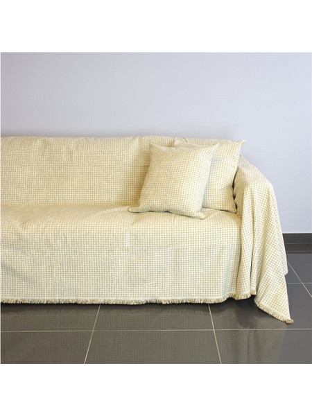 Ριχτάρι διθέσιου καναπέ 250x180cm, ακρυλικό σενίλ, ιβουάρ, ελληνικής κατασκευής FENNEL 18C01IV2 - FENNEL