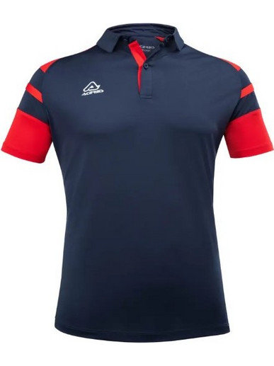 Acerbis Kemari S/S Polo Blu/Rosso Ανδρικό T-Shirt