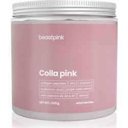 BeastPink Colla Pink σκόνη για παρασκευή ροφήματος με κολαγόνο γεύση Wild Berries 240g