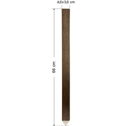 Σετ 10 τμχ πάσσαλοι δοκός 50103 4,6Χ3,6Χ66 cm με μύτη-Tesias Group