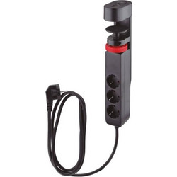 Πολύπριζο GSC 3 Θέσεων με Κουμπί On/Off, Θύρες 2xUSB A, 1xUSB C & Καλώδιο 1.4m (3 x 1.5mm) Μαύρο