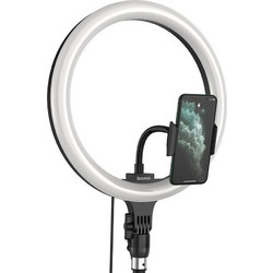 BASEUS φωτιστικό δαχτυλίδι LED CRZB12-B01, 12" χωρίς τρίποδα, μαύρο