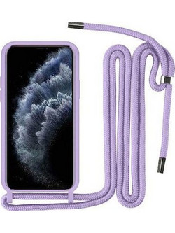 Θήκη Σιλικόνης Candy Color TPU με Κορδόνι για IPHONE 12 Pro MAX- VIOLET