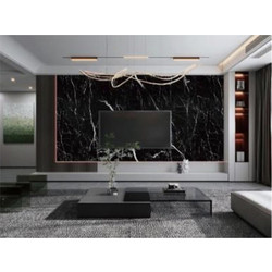 Μοντέρνο Αφρώδες Αυτοκόλλητο Τοίχου 120x300cm με Γυαλιστερή Υφή για Ηχομόνωση και Θερμομόνωση Μαύρο LK-04