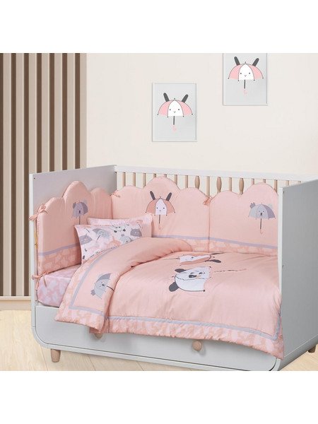 DAS BABY ΚΟΥΒΕΡΛΙ ΚΟΥΝΙΑΣ FUN 4878 ΓΚΡΙ, ΛΕΥΚΟ, ΡΟΖ