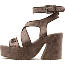 RAFFIA LACE UP PLATFORMS WOMEN MOU