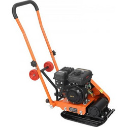 VEVOR Plate Compactor, 2 HP 79CC Gas Engine, 5250 VPM Vibrating Ground Rammer, 8 kN Compaction Force, 41 x 31,5 cm Plate, Walk Behind Compactor for Paver Landscaping, Asphalt, Foundation, Soil