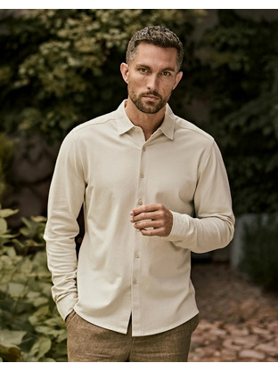 Πουκάμισο Luxury Stretch 1416 Tee Jays Tailored Fit Cement